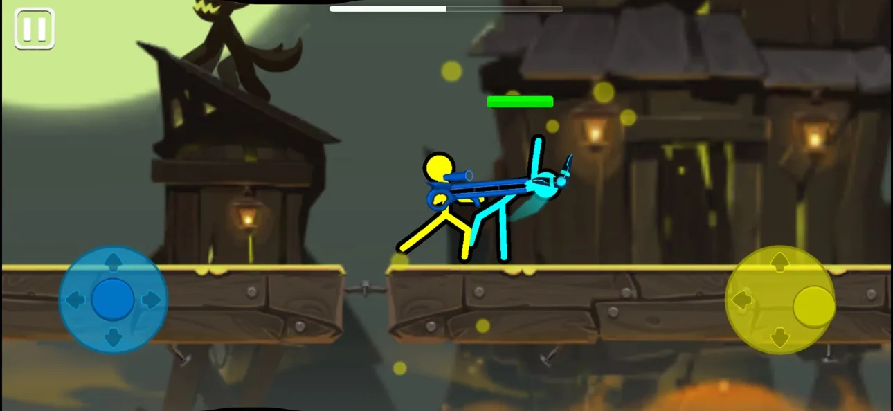 Игровой экран Supreme Duelist Stickman с оружием